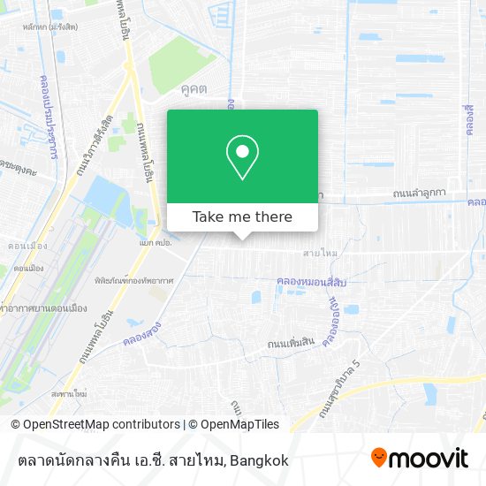 ตลาดนัดกลางคืน เอ.ซี. สายไหม map