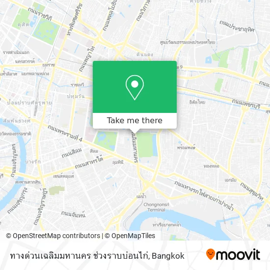 ทางด่วนเฉลิมมหานคร ช่วงราบบ่อนไก่ map