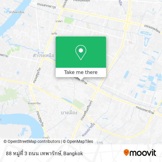 88 หมู่ที่ 3 ถนน เทพารักษ์ map