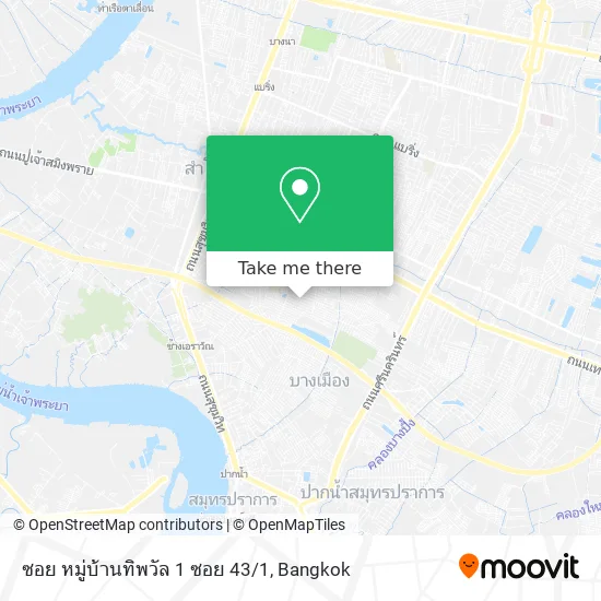 ซอย หมู่บ้านทิพวัล 1 ซอย 43/1 map