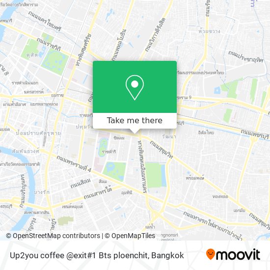 Up2you coffee @exit#1 Bts ploenchit map