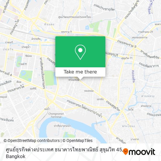ศูนย์ธุรกิจต่างประเทศ ธนาคารไทยพาณิชย์ สุขุมวิท 45 map