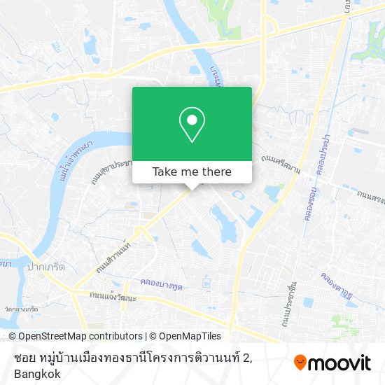 ซอย หมู่บ้านเมืองทองธานีโครงการติวานนท์ 2 map
