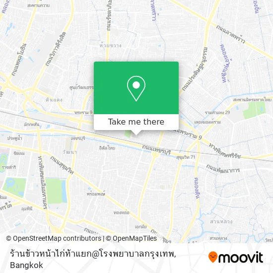 ร้านข้าวหน้าไก่ห้าแยก@โรงพยาบาลกรุงเทพ map