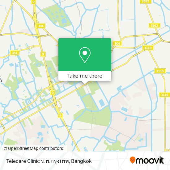 Telecare Clinic ร.พ.กรุงเทพ map