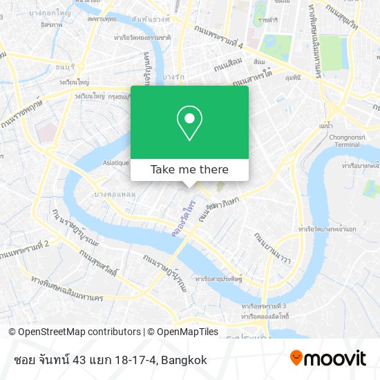 ซอย จันทน์ 43 แยก 18-17-4 map