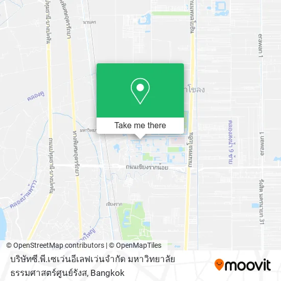 บริษัทซี.พี.เซเว่นอีเลฟเว่นจำกัด มหาวิทยาลัยธรรมศาสตร์ศูนย์รังส map