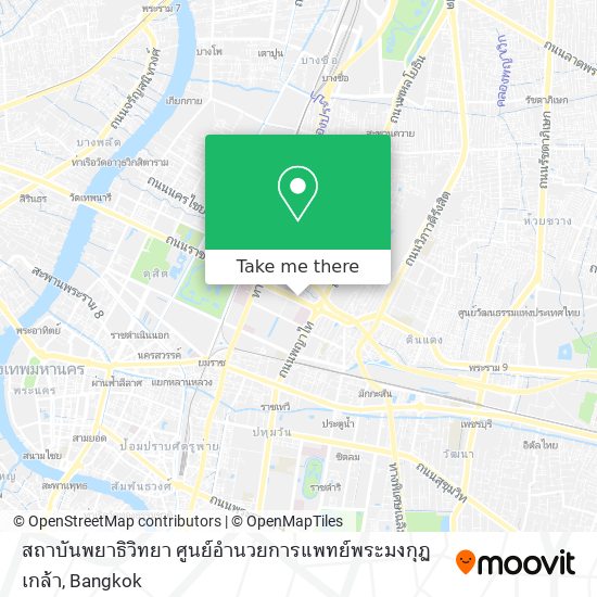 สถาบันพยาธิวิทยา ศูนย์อำนวยการแพทย์พระมงกุฏเกล้า map