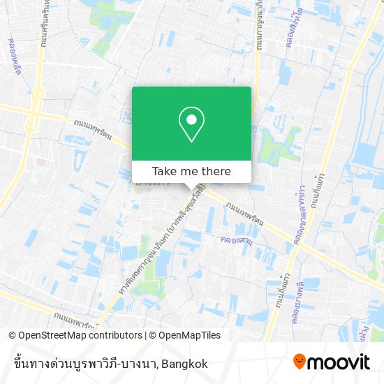 ขึ้นทางด่วนบูรพาวิภี-บางนา map