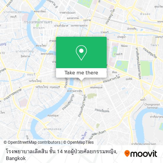 โรงพยาบาลเลิดสิน ชั้น 14 หอผู้ป่วยศัลยกรรมหญิง map