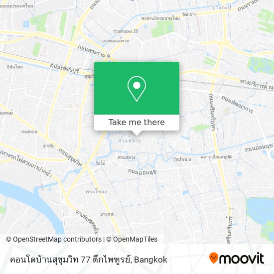 คอนโดบ้านสุขุมวิท 77 ตึกไพฑูรย์ map