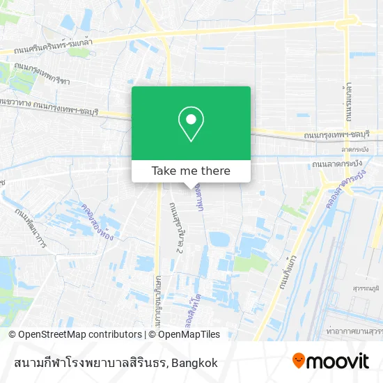 สนามกีฬาโรงพยาบาลสิรินธร map