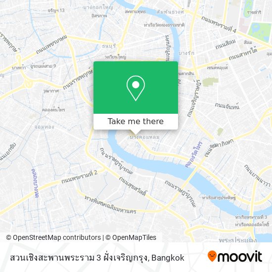 สวนเชิงสะพานพระราม 3 ฝั่งเจริญกรุง map