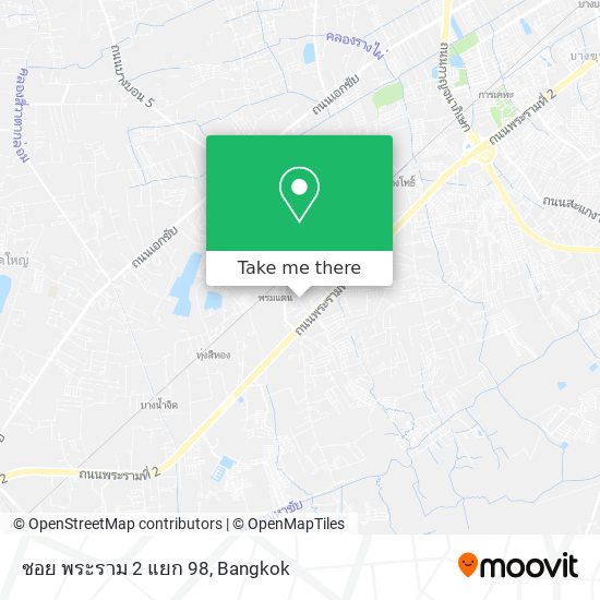 ซอย พระราม 2 แยก 98 map