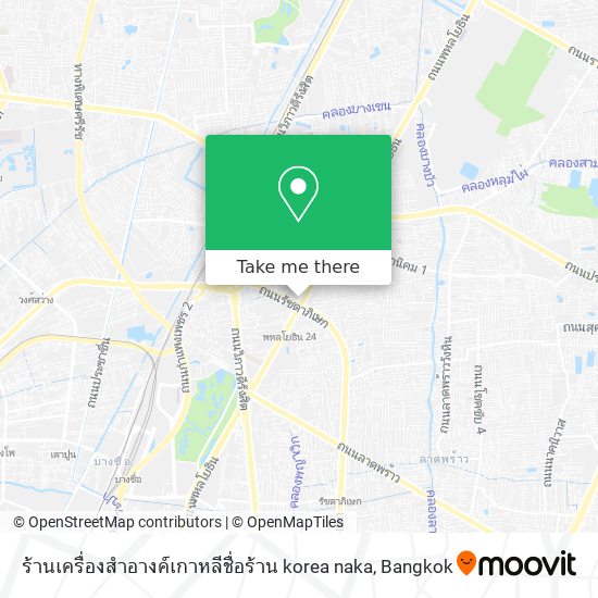 ร้านเครื่องสำอางค์เกาหลีชื่อร้าน korea naka map