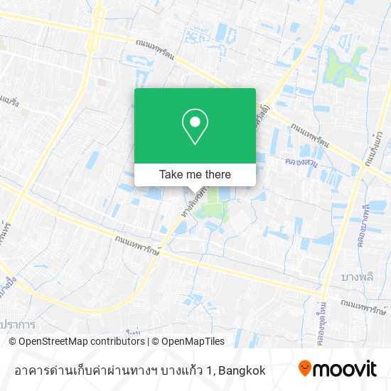 อาคารด่านเก็บค่าผ่านทางฯ บางแก้ว 1 map