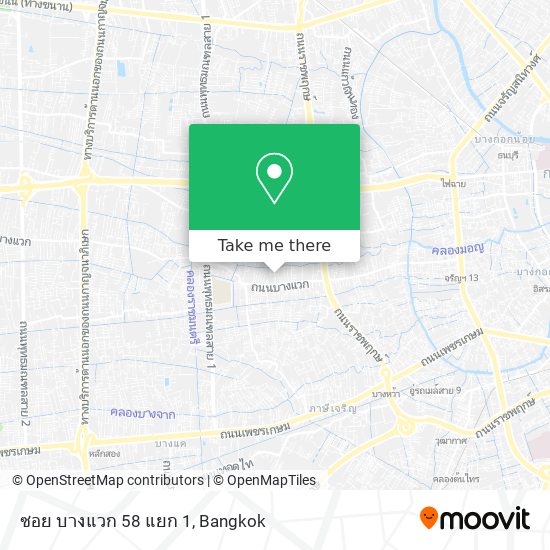 ซอย บางแวก 58 แยก 1 map