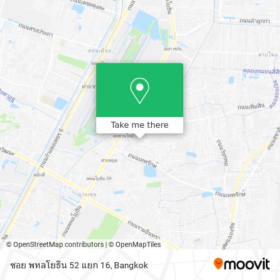 ซอย พหลโยธิน 52 แยก 16 map