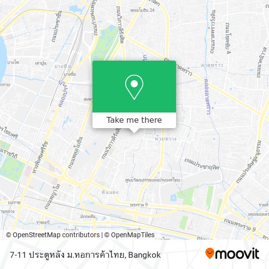 7-11 ประตูหลัง ม.หอการค้าไทย map