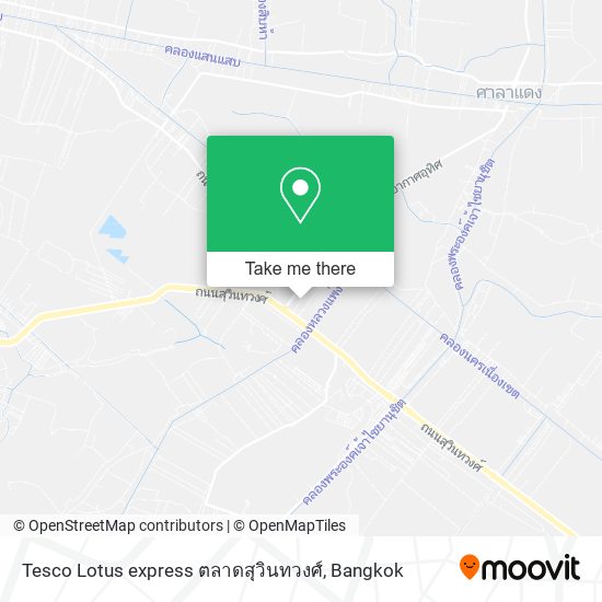 Tesco Lotus express ตลาดสุวินทวงศ์ map