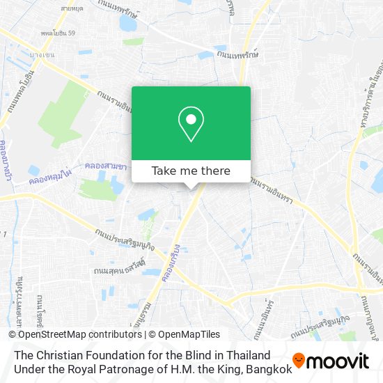 The Christian Foundation for the Blind in Thailand Under the Royal Patronage of H.M. the King map