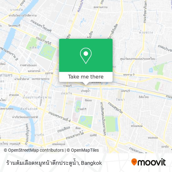 ร้านต้มเลือดหมูหน้าตึกประตูน้ำ map