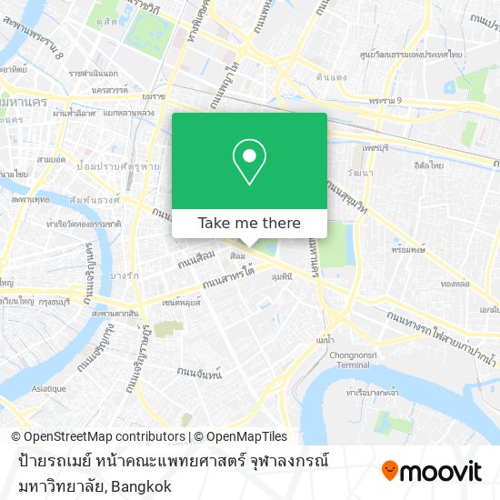 ป้ายรถเมย์ หน้าคณะแพทยศาสตร์ จุฬาลงกรณ์มหาวิทยาลัย map