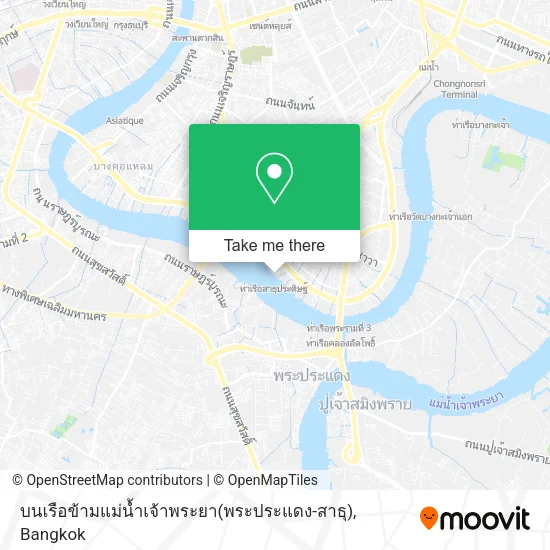 บนเรือข้ามแม่น้ำเจ้าพระยา(พระประแดง-สาธุ) map