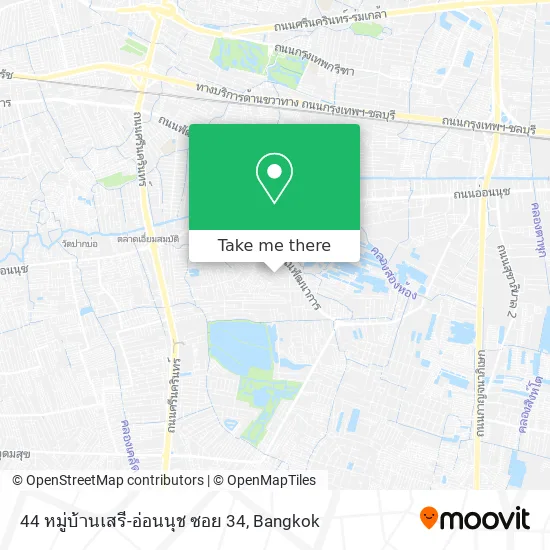 44 หมู่บ้านเสรี-อ่อนนุช ซอย 34 map