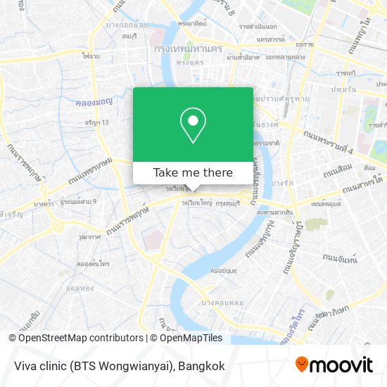 Viva clinic (BTS Wongwianyai) map