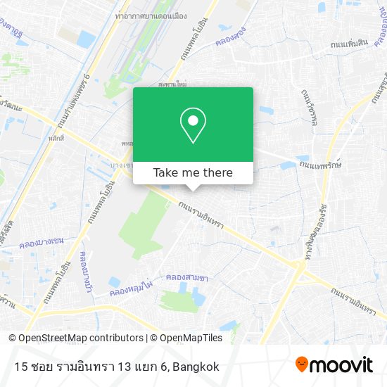15 ซอย รามอินทรา 13 แยก 6 map