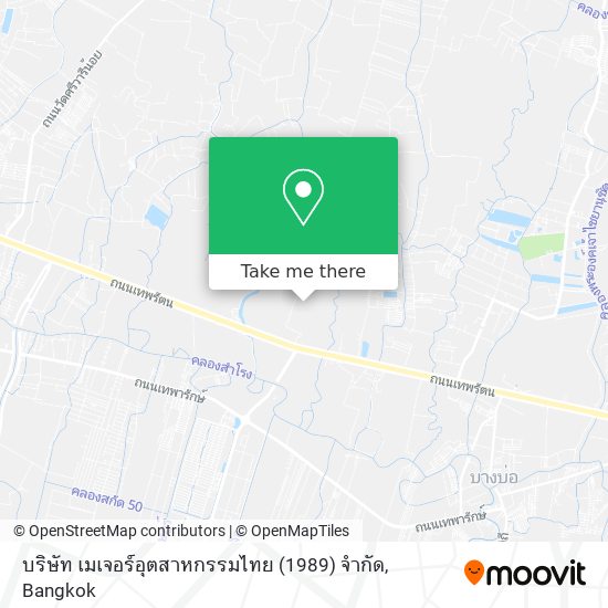 บริษัท เมเจอร์อุตสาหกรรมไทย (1989) จำกัด map