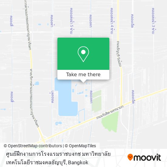 ศูนย์ฝึกงานการโรงแรมราชบงกช มหาวิทยาลัยเทคโนโลยีราชมงคลธัญบุรี map