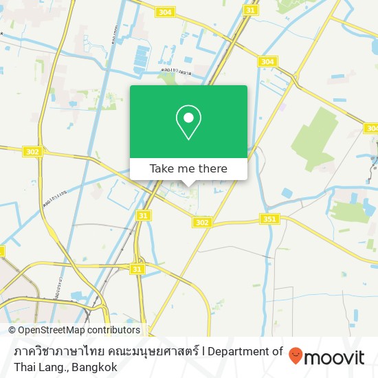 ภาควิชาภาษาไทย คณะมนุษยศาสตร์ l Department of Thai Lang. map
