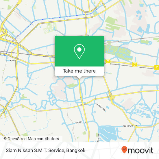 Siam Nissan S.M.T. Service map