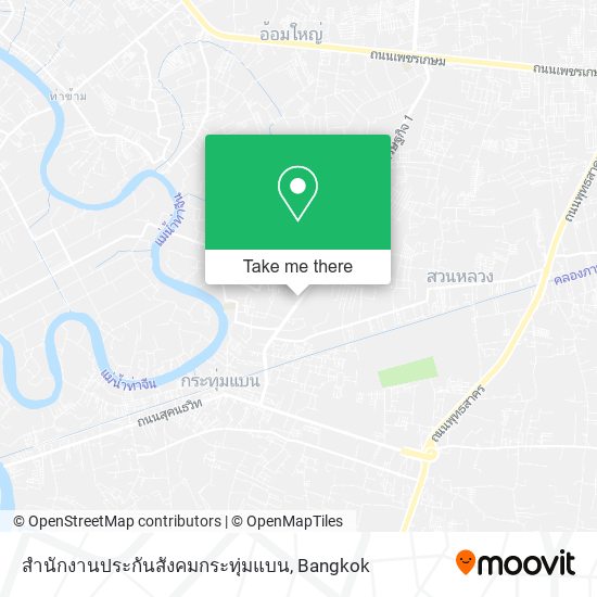 สำนักงานประกันสังคมกระทุ่มแบน map