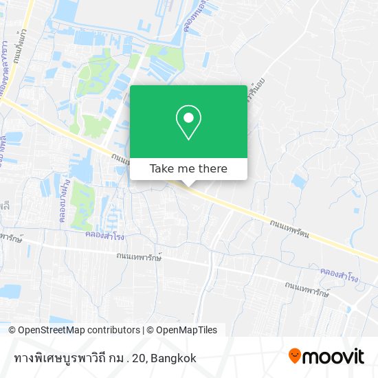 ทางพิเศษบูรพาวิถี กม . 20 map