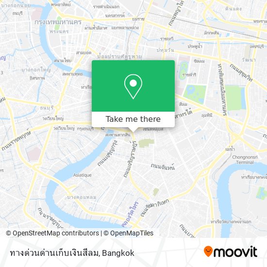 ทางด่วนด่านเก็บเงินสีลม map