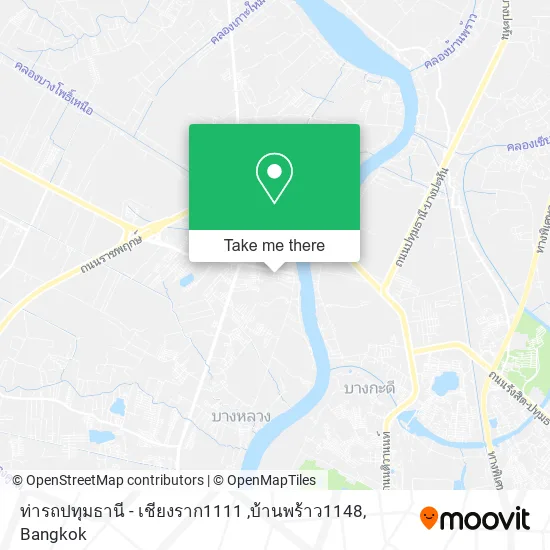 ท่ารถปทุมธานี - เชียงราก1111 ,บ้านพร้าว1148 map