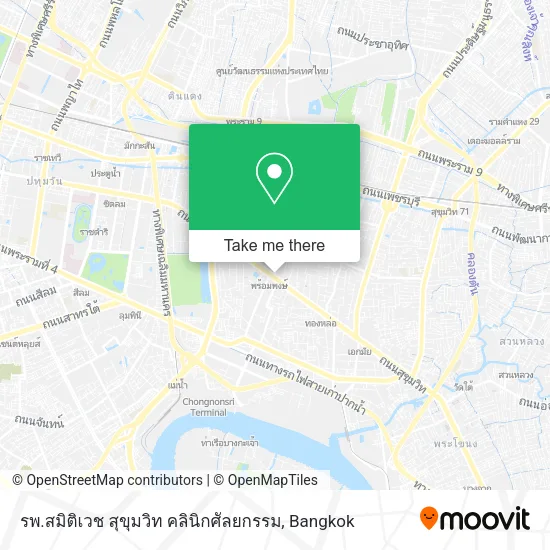 รพ.สมิติเวช สุขุมวิท คลินิกศัลยกรรม map