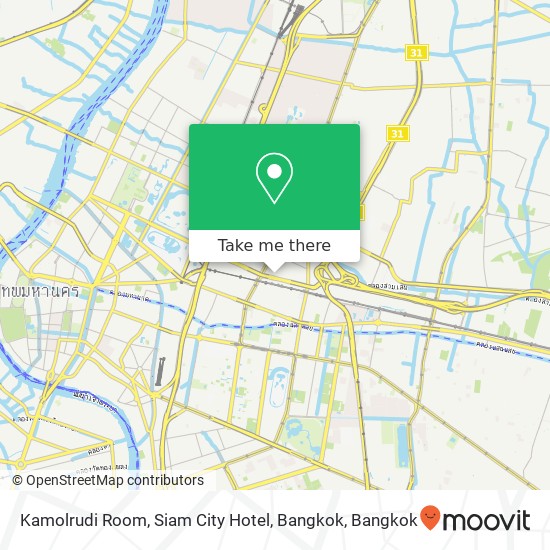 Kamolrudi Room, Siam City Hotel, Bangkok map