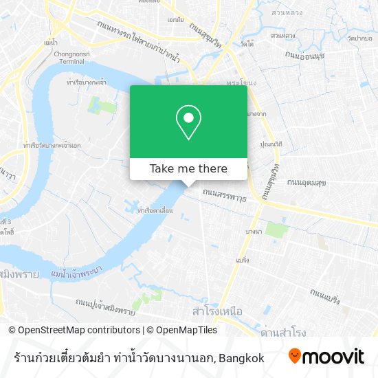 ร้านก๋วยเตี๋ยวต้มยำ ท่าน้ำวัดบางนานอก map