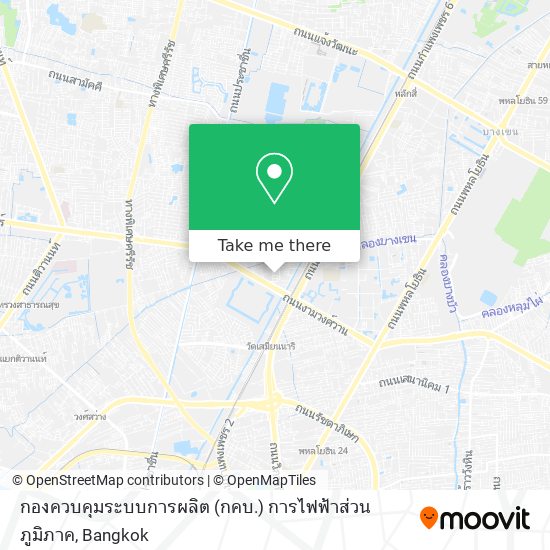 กองควบคุมระบบการผลิต (กคบ.) การไฟฟ้าส่วนภูมิภาค map