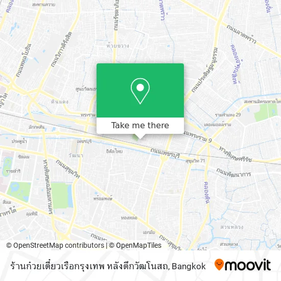ร้านก๋วยเตี๋ยวเรือกรุงเทพ หลังตึกวัฒโนสถ map