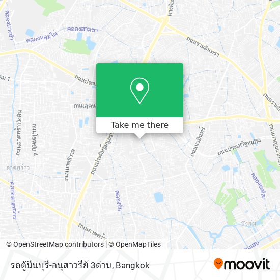 รถตู้มีนบุรี-อนุสาวรีย์ 3ด่าน map