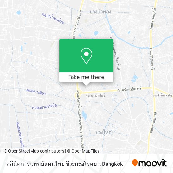 คลีนิคการแพทย์แผนไทย ชีวะกะอโรคยา map