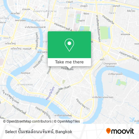 Select ปั๊มเชลล์ถนนจันทน์ map