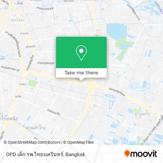 OPD เด็ก รพ.ไทยนครินทร์ map