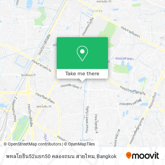 พหลโยธิน52แยก50 คลองถนน สายไหม map