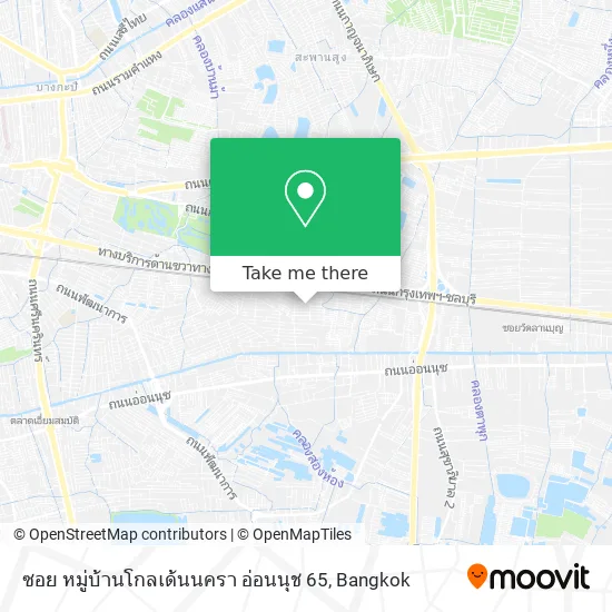 ซอย หมู่บ้านโกลเด้นนครา อ่อนนุช 65 map